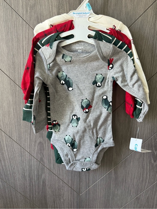 Carter's Other - Carter's 4 pack Holiday Long Sleeve Original Bodysuits